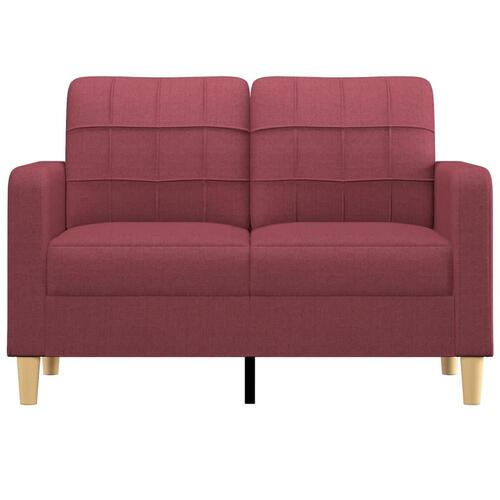 2-personers sofa 120 cm stof vinrød