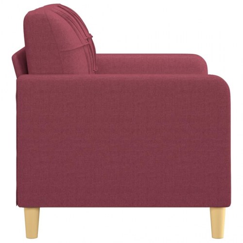2-personers sofa i stof - 120 cm sædebredde, vinrød