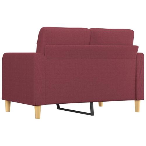 2-personers sofa 120 cm stof vinrød