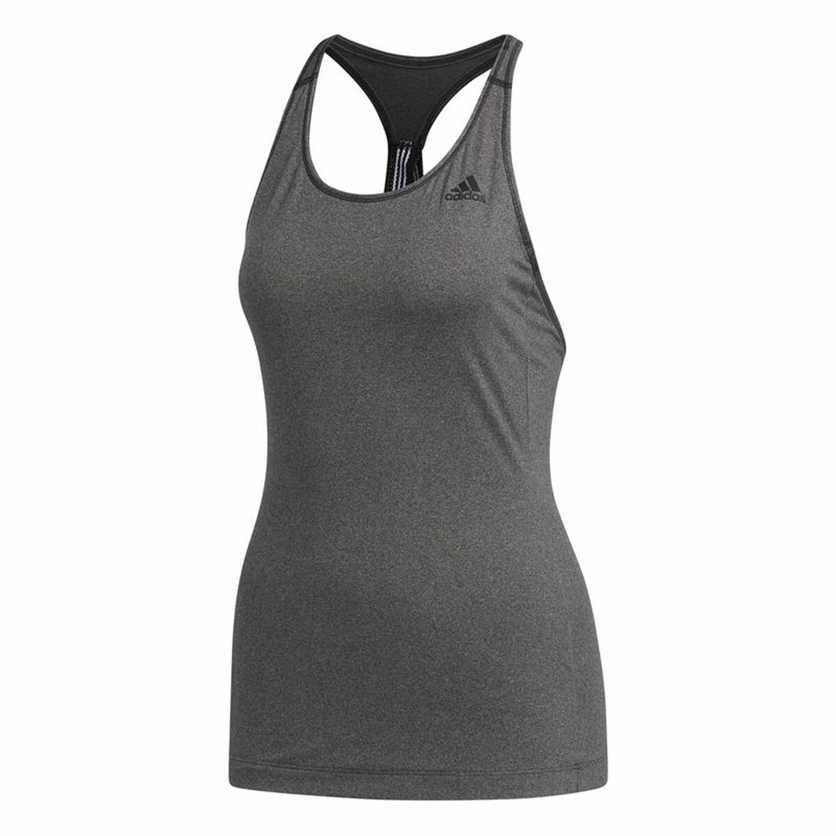 T-shirt til Damer uden Ærmer Adidas 3 Stripes Tank Mørkegrå S