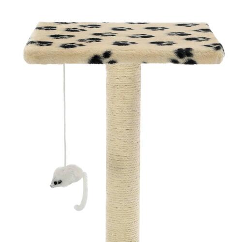 Kradsetræ med sisalkradsestolper 95 cm beige poteaftryk