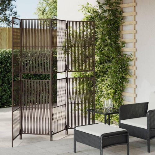 Rumdeler 4 paneler i polyrattan - brun