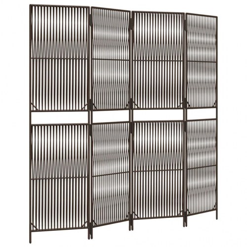 Rumdeler 4 paneler i polyrattan - brun