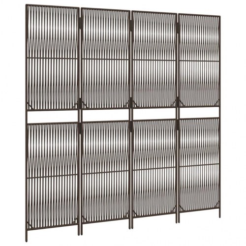 Rumdeler 4 paneler i polyrattan - brun