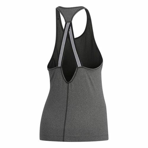 T-shirt til Damer uden Ærmer Adidas 3 Stripes Tank Mørkegrå S