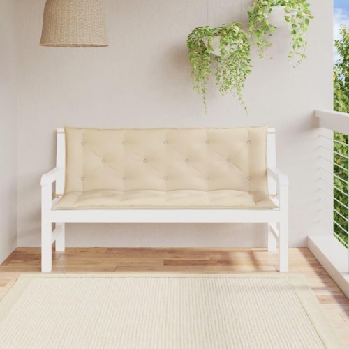 Hyndesæt til havebænk 150 x 50 x 7 cm - beige