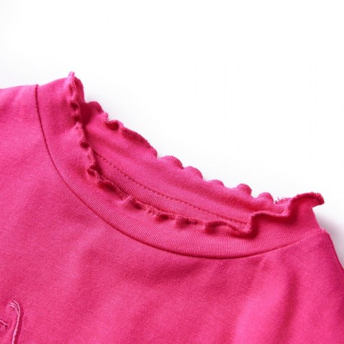 Langærmet T-shirt til børn str. 92 pink