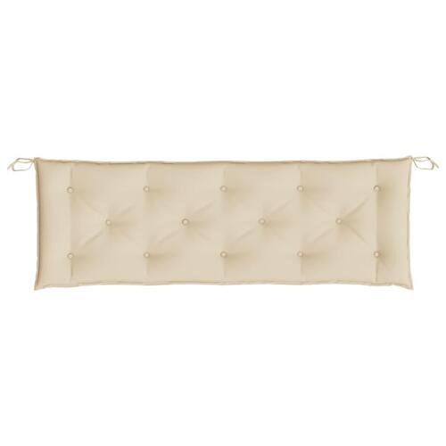 Hynder til havebænk 2 stk. 150x50x7 cm oxfordstof beige