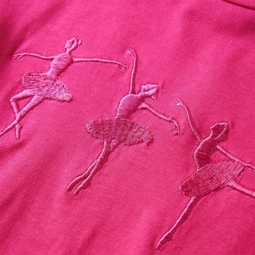 Langærmet T-shirt til børn str. 92 pink