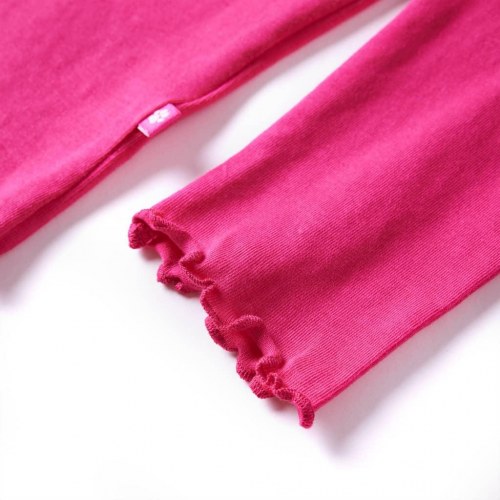 Langærmet T-shirt til børn str. 92 pink