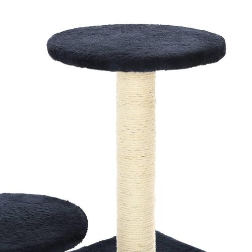 Kradsetræ til katte med sisal-kradsestolper 60 cm mørkeblå