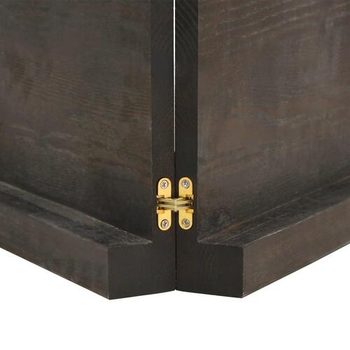 Bordplade 120x60x(2-6) cm naturlig kant behandlet træ mørkebrun