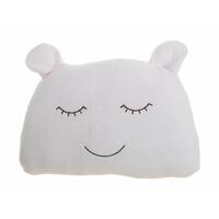 Pude Bjørn Bamse 35 x 29 cm Hvid