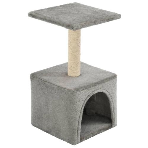 Kradsetræ til katte med sisal-kradsestolper 55 cm grå