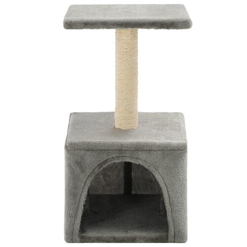 Kradsetræ til katte med sisal-kradsestolper 55 cm grå