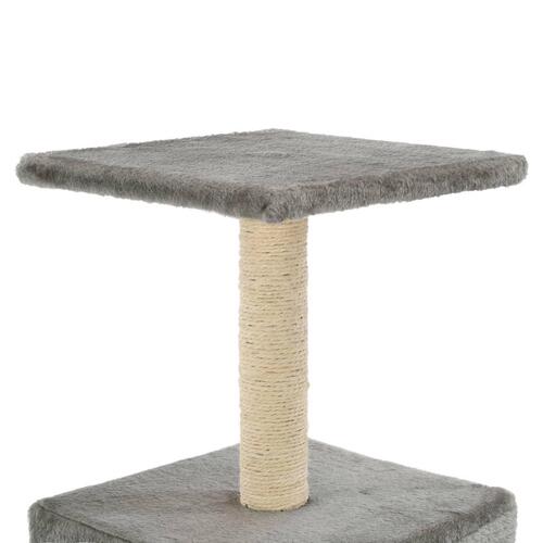 Kradsetræ til katte med sisal-kradsestolper 55 cm grå