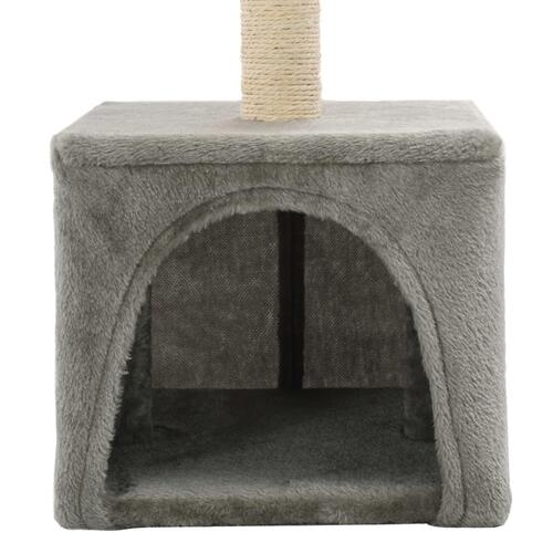 Kradsetræ til katte med sisal-kradsestolper 55 cm grå