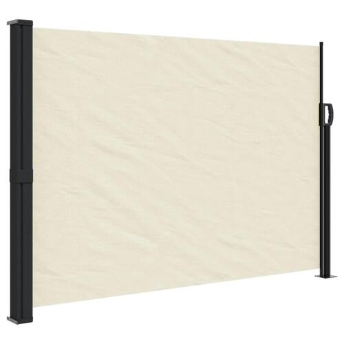 Sammenrullelig sidemarkise 140x600 cm cremefarvet