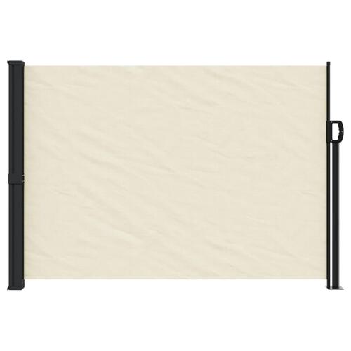 Sammenrullelig sidemarkise 140x600 cm cremefarvet
