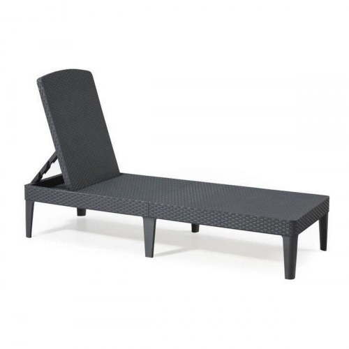 Allibert Jaipur solstol - mørkegrå 187 × 58 × 29 cm
