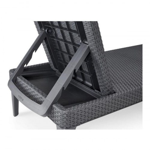 Allibert Jaipur solstol - mørkegrå 187 × 58 × 29 cm