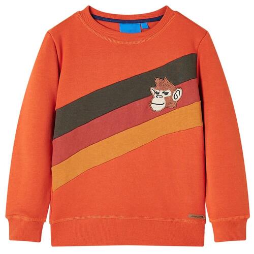 Sweatshirt til børn str. 116 orange