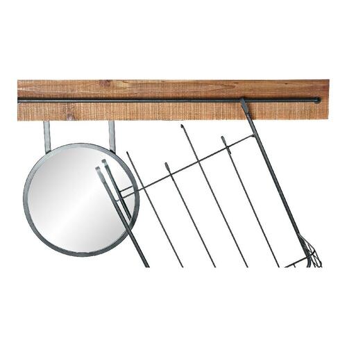 Vægspejl Sort Metal Gran Spejl (80 x 15 x 20 cm)
