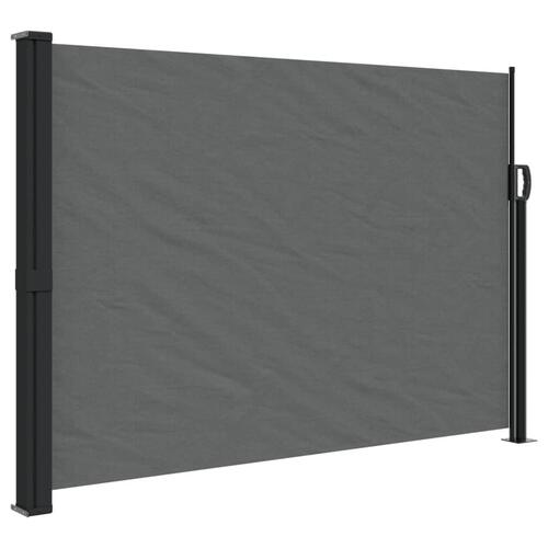 Sammenrullelig sidemarkise 140x600 cm antracitgrå