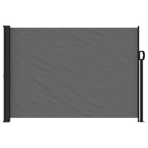 Sammenrullelig sidemarkise 140x600 cm antracitgrå