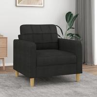 Lænestol 60 cm stof sort