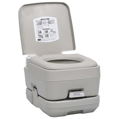 Transportabelt campingtoilet og vandbeholder