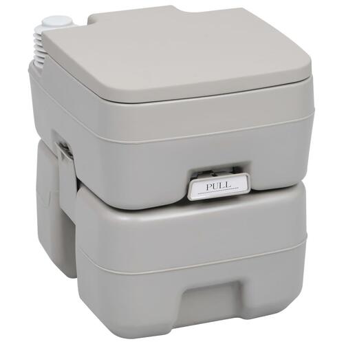 Transportabelt campingtoilet og vandbeholder