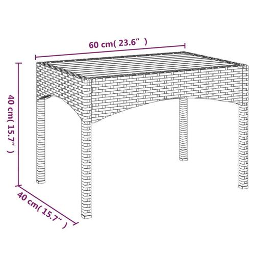 Havestole med lænefunktion 2 stk. med bord polyrattan sort