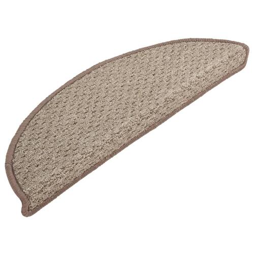 Trappemåtter 15 stk. 65x25 cm brun
