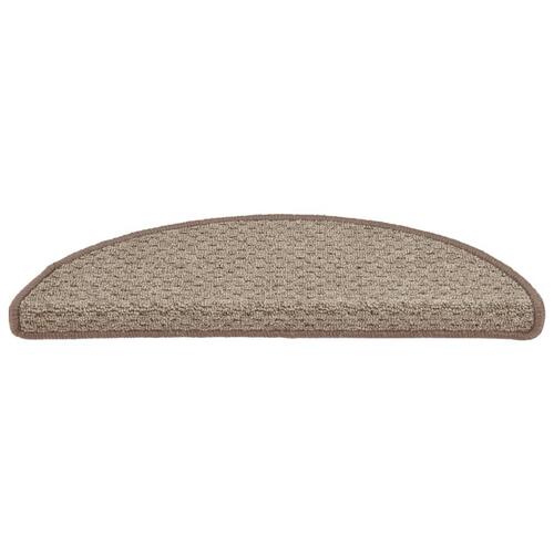 Trappemåtter 15 stk. 65x25 cm brun