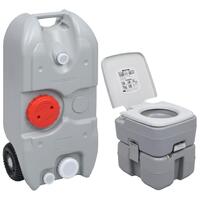 Transportabelt campingtoilet og vandbeholder