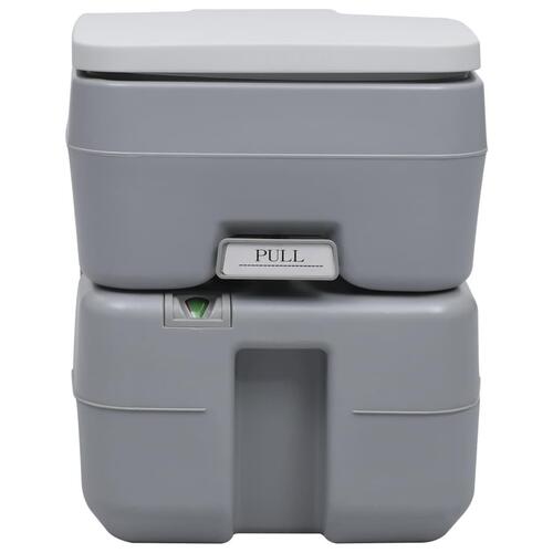 Transportabelt campingtoilet og vandbeholder