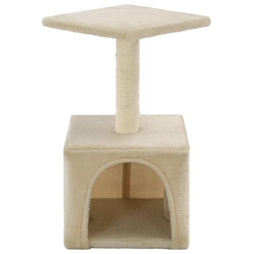 Kradsetræ til katte med sisal-kradsestolper 55 cm beige