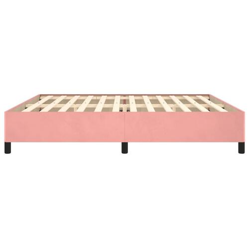 Sengeramme 200x200 cm fløjl pink