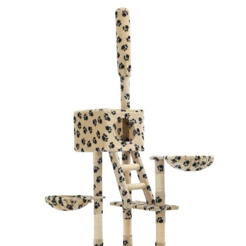 Kradsetræ til katte med sisal-kradsestolper 230-260 cm beige poteprint