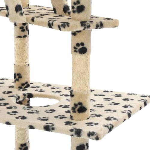 Kradsetræ til katte med sisal-kradsestolper 230-260 cm beige poteprint