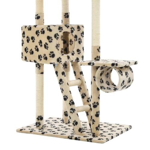 Kradsetræ til katte med sisal-kradsestolper 230-260 cm beige poteprint