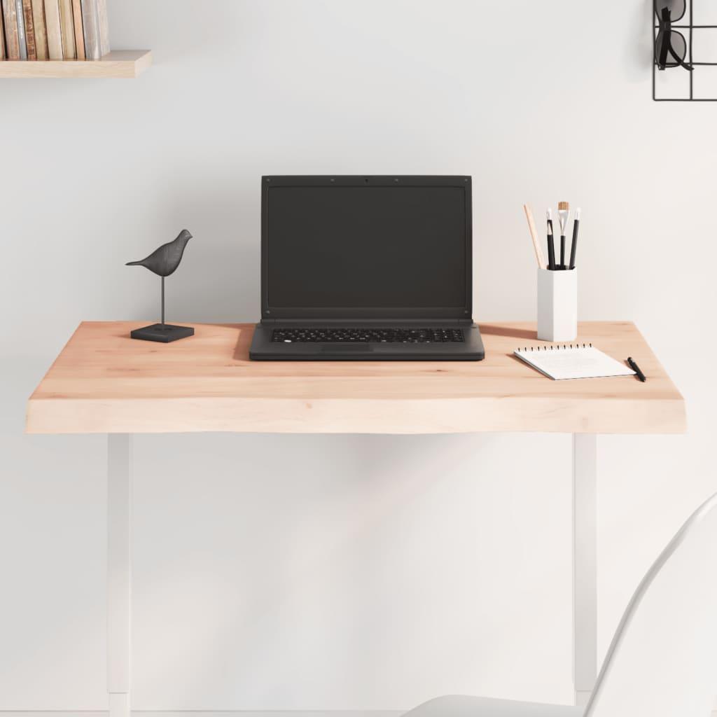 Bordplade 80x60x(2-4)cm naturlig kant ubehandlet massivt træ billede