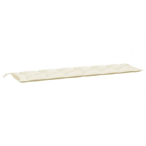 Hynder til havebænk 2 stk. 200 x 50 x 7 cm - cremefarvet