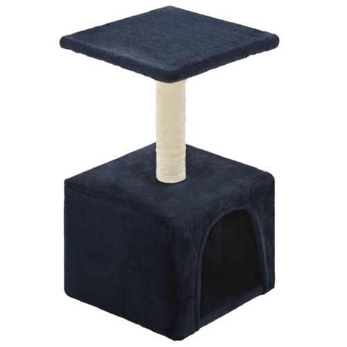 Kradsetræ til katte med sisal-kradsestolper 55 cm mørkeblå