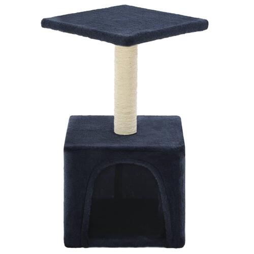 Kradsetræ til katte med sisal-kradsestolper 55 cm mørkeblå