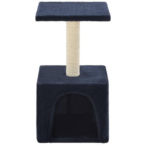 Kradsetræ til katte med sisal-kradsestolper 55 cm mørkeblå