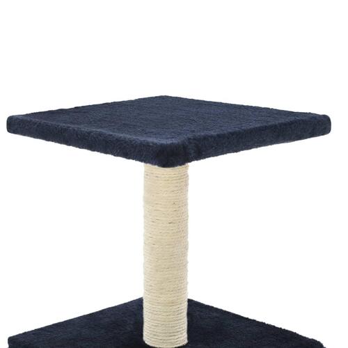 Kradsetræ til katte med sisal-kradsestolper 55 cm mørkeblå