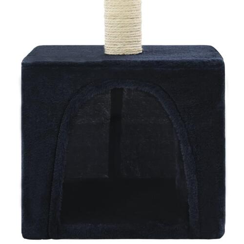 Kradsetræ til katte med sisal-kradsestolper 55 cm mørkeblå