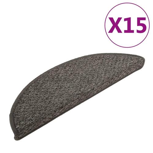 15 stk. trappemåtter 65x21x4 cm antracitgrå